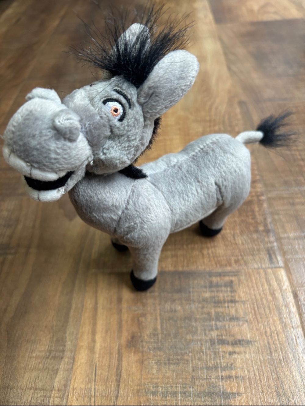 Check Gray Plush Donkey Stuffed Toy for Kids 6 inches GUC Shrek dreamworld movie